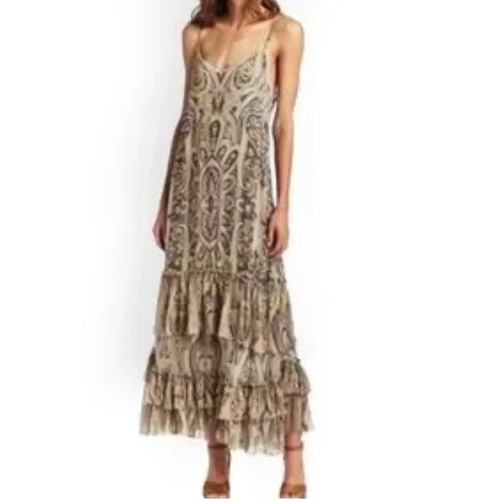 NWOT LOVE SAM Malta Paisley Maxi Dress Size Medium - Picture 2 of 12